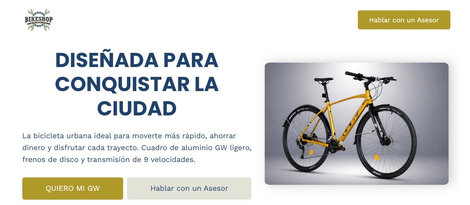 Plantilla gratis de landing page