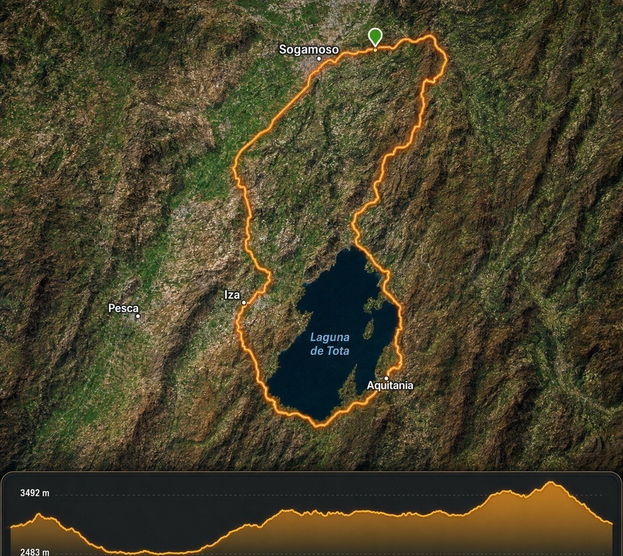 Vuelta Lago de Tota desde Monguí