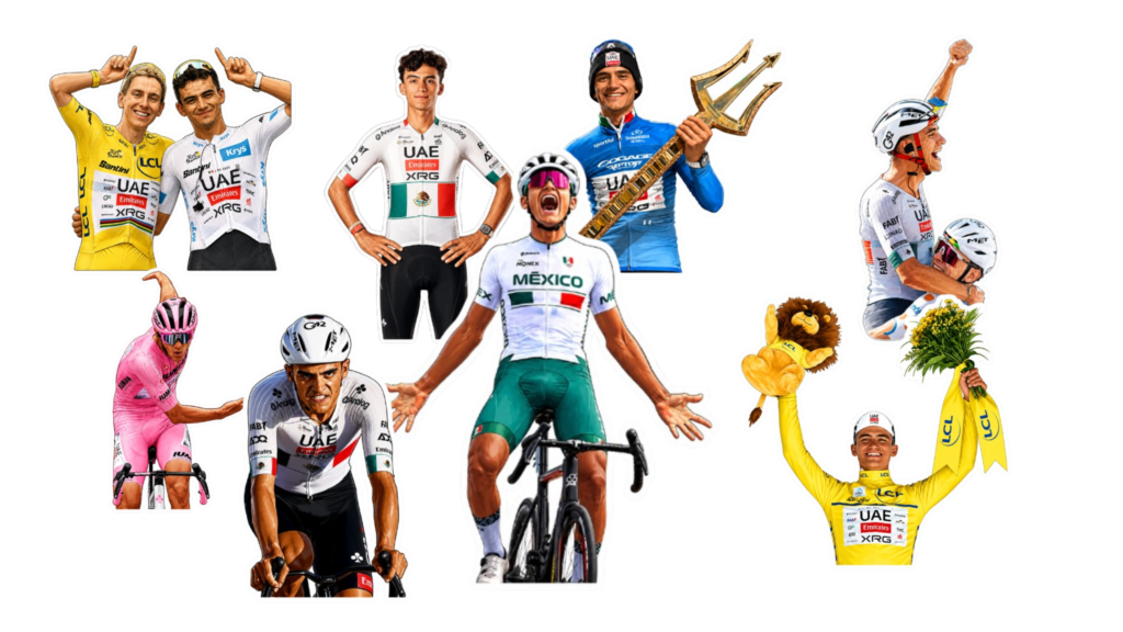 Stickers digitales de Isaac del Toro: un homenaje para los fanáticos del ciclismo mexicano