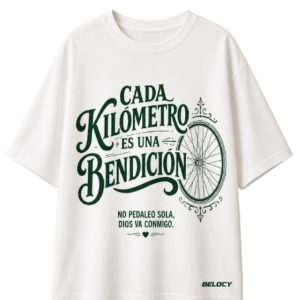 Camiseta Oversize para mujer «Cada Kilómetro es una Bendición»